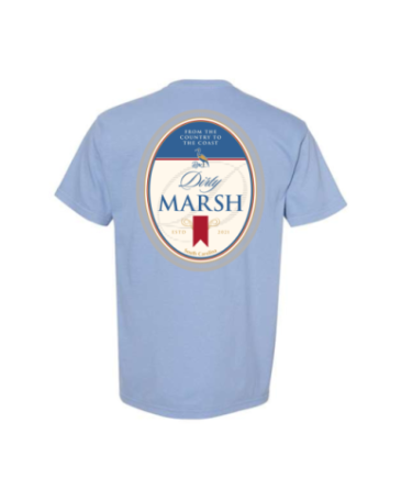 BEER LABEL TEE | WASHED DENIM