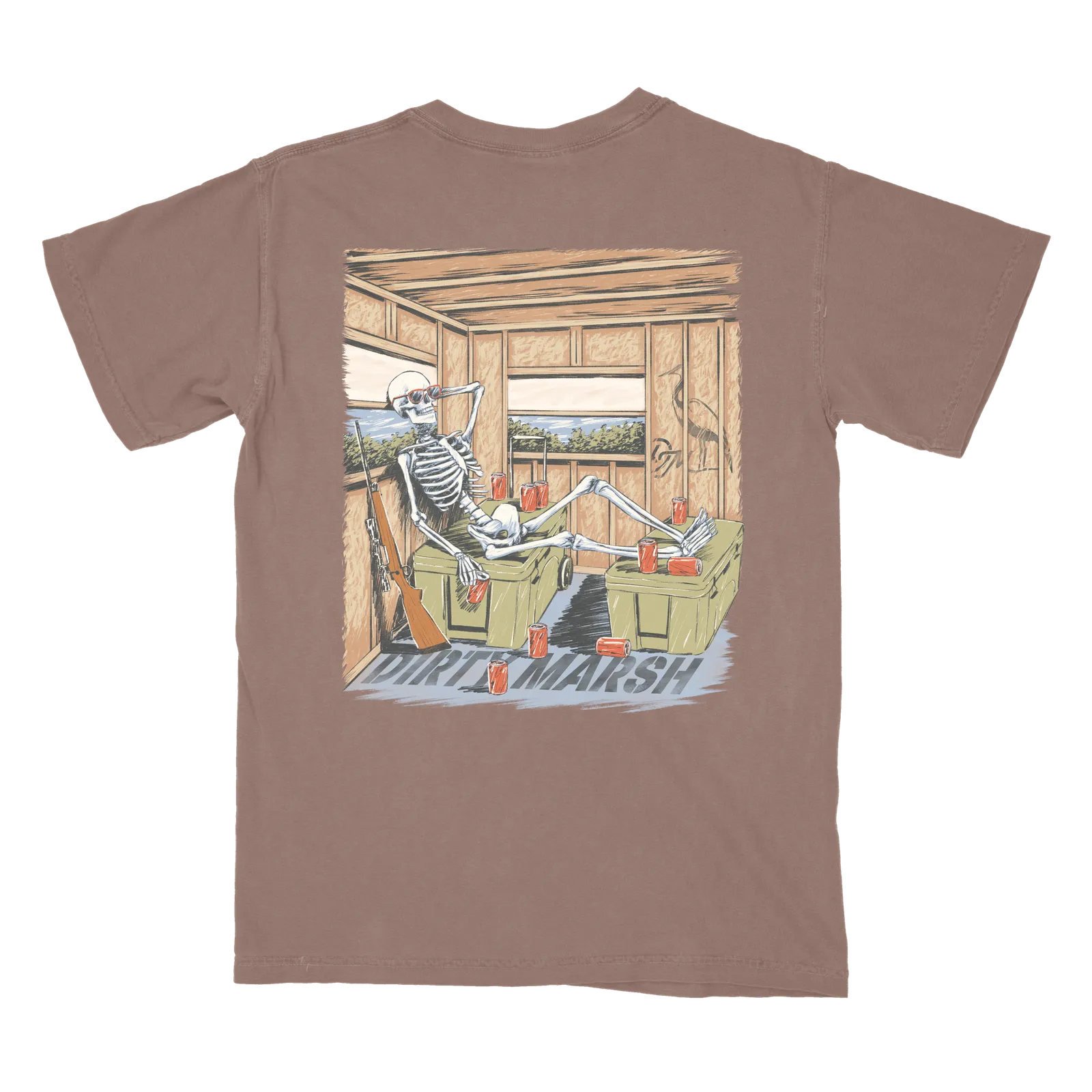 SKELLY IN DA STAND TEE | ESPRESSO