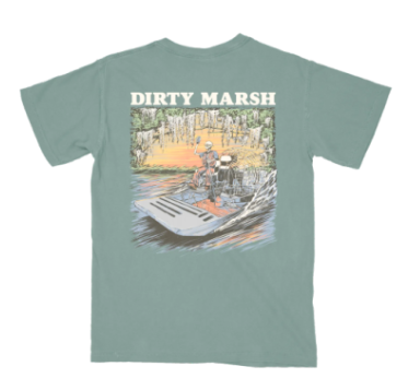 SKELLY ON DA BAYOU TEE| LIGHT GREEN