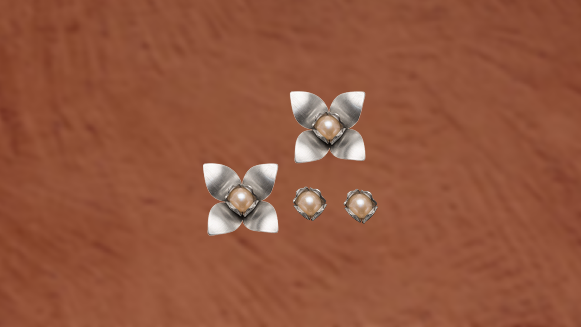 Aretes dos en uno perla