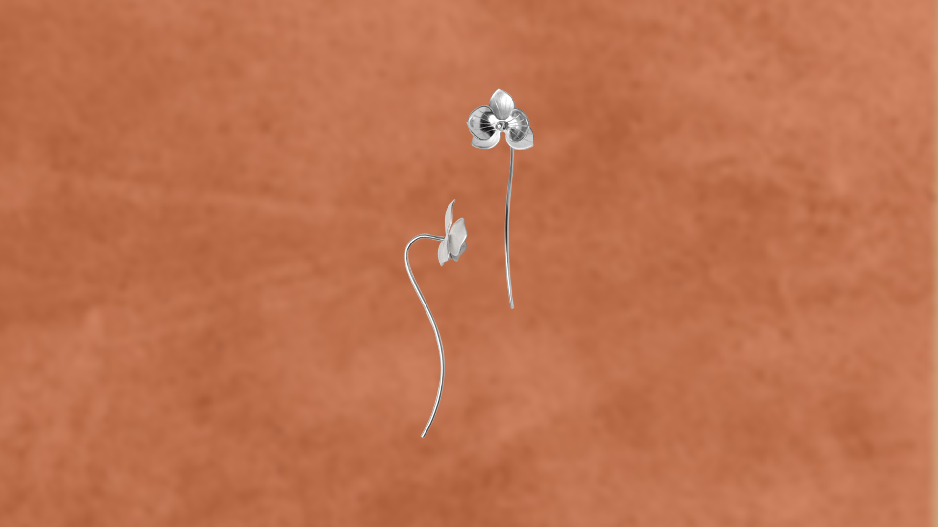 Aretes largos orquídeas