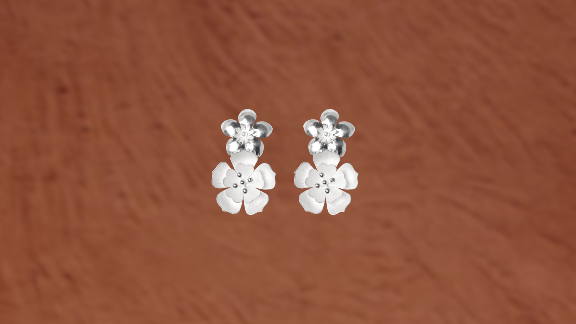Aretes de flores grandes
