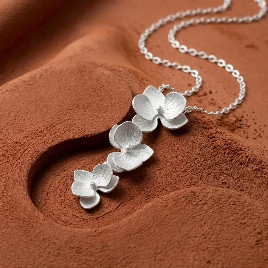 Collar orquídeas vertical
