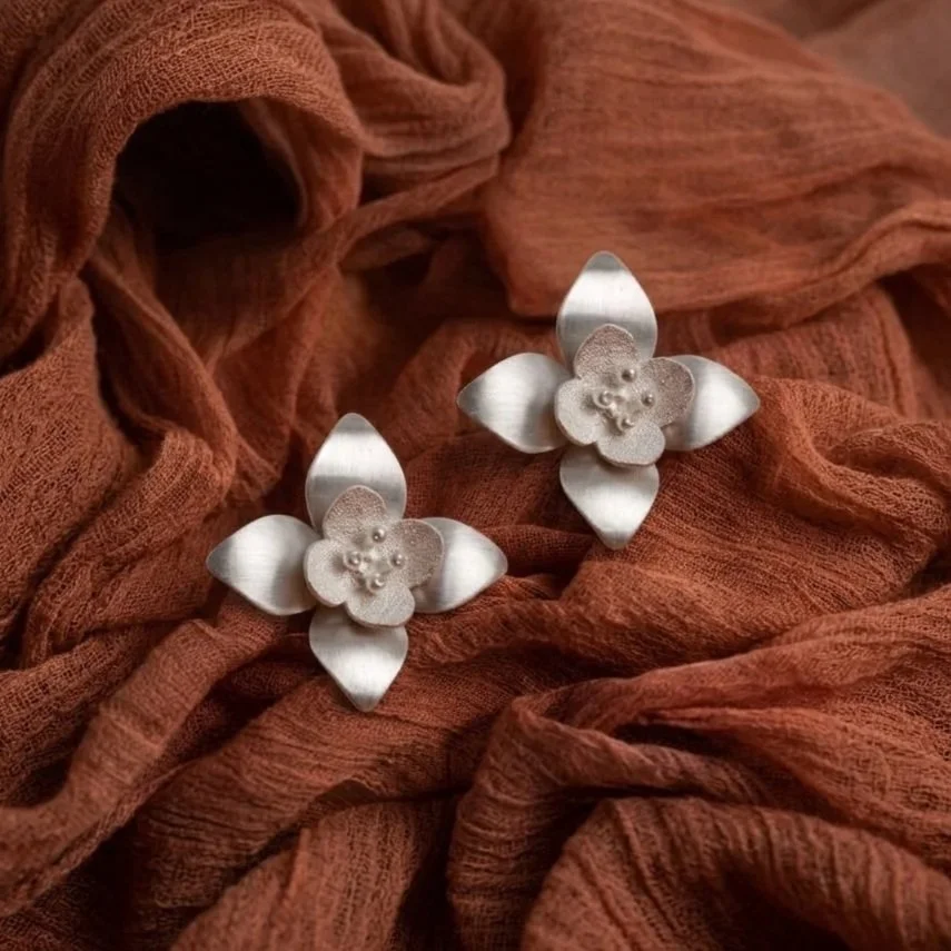 Aretes dos en uno olivo