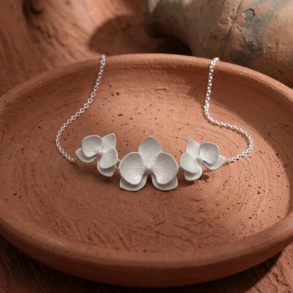 Collar orquídeas horizontal