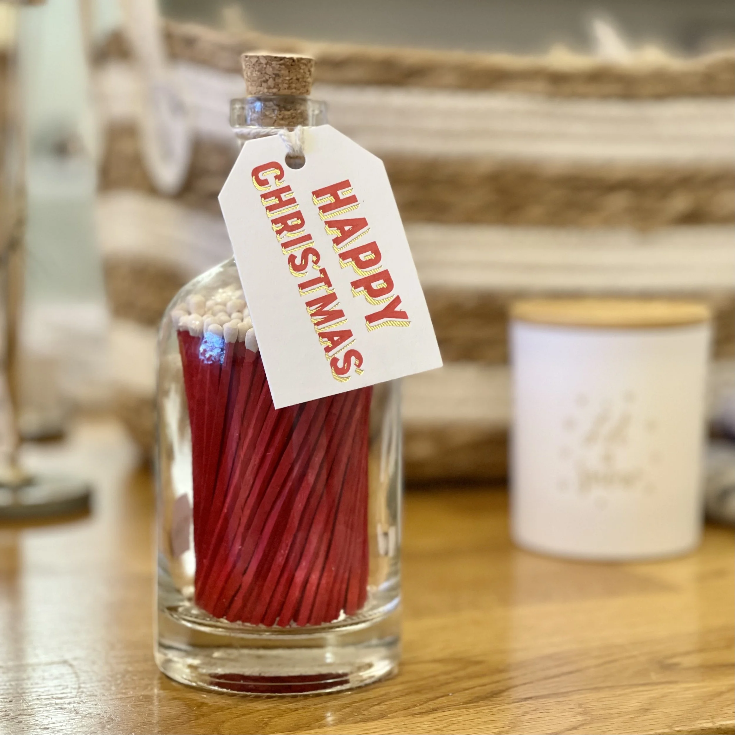 Luxury Christmas Matches in Glass Bottle