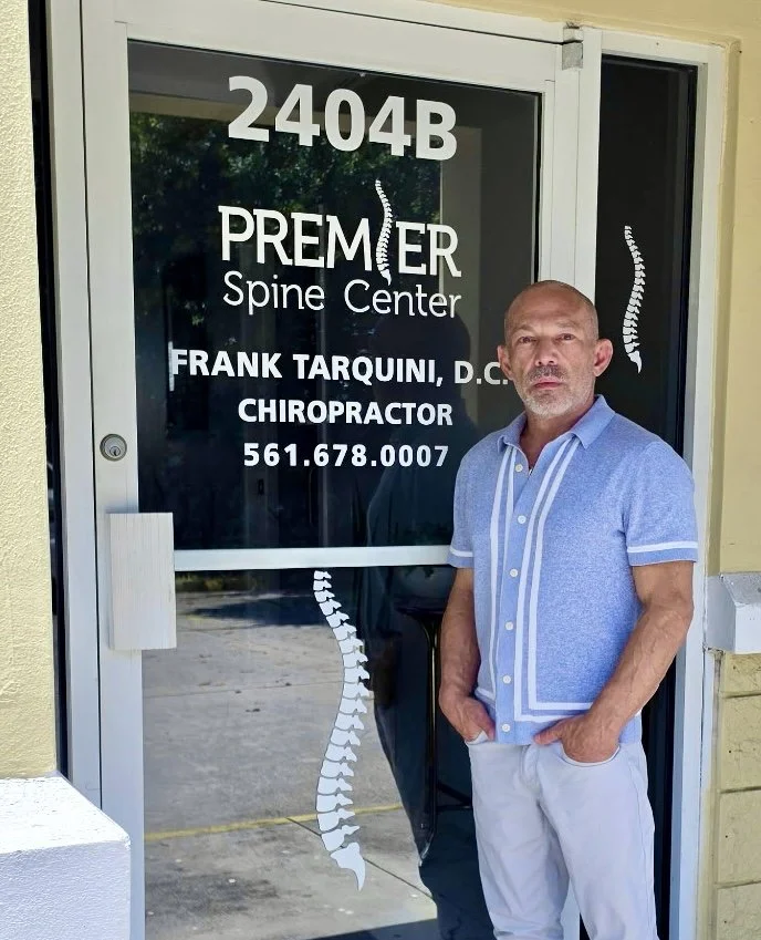 Dr. Frank Tarquini. Premier Spine Center. Chiropractor. Boynton Beach. Services. About. Shockwave Therapy. Car Accidents. Injury. TMJ. Migraines. Headaches. Back Pain. Delray Beach. Spinal adjustments.