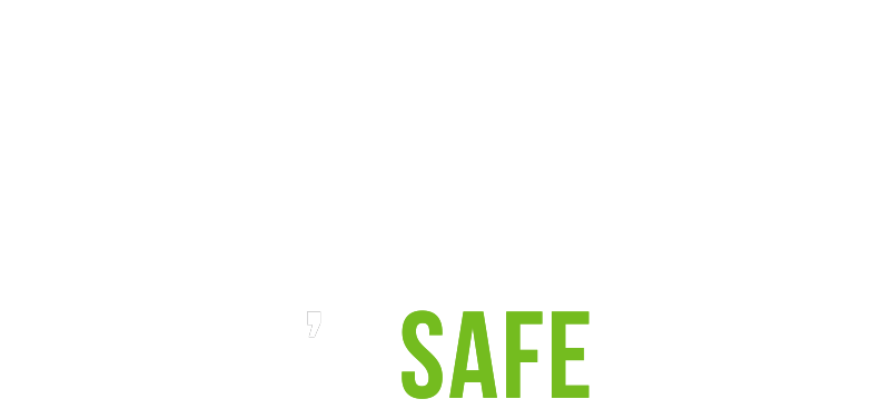 Black and white logo featuring a cow, a pig, and a chicken with the text "PASADO'S SAFE HAVEN" in green and white.
