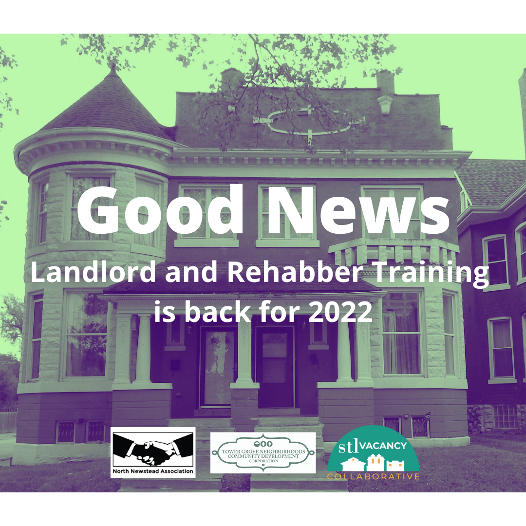 Good News! Landlord and Rehabber Training is back for 2022