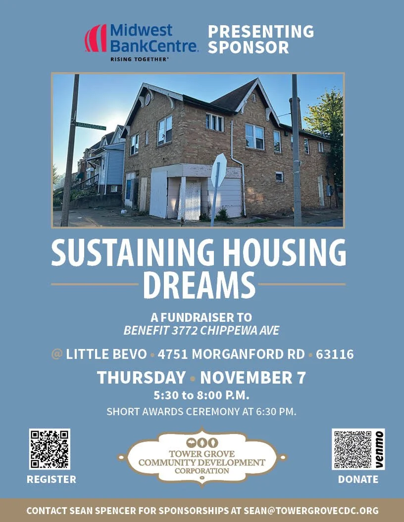 Tower Grove Community Development Corporation Hosts Sustaining Housing Dreams Fundraiser on November 7th at Little Bevo!