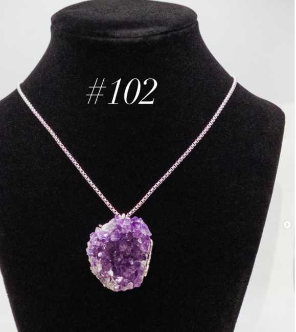 Amethyst Druzy Necklace
