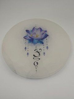 Lotus Selenite Charging Plate