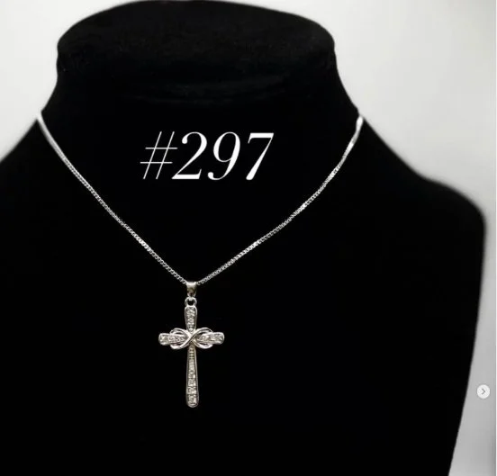 Silver Cross Infinity Necklace