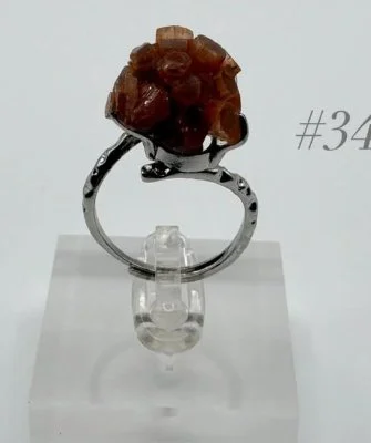 Aragonite Crystal Ring