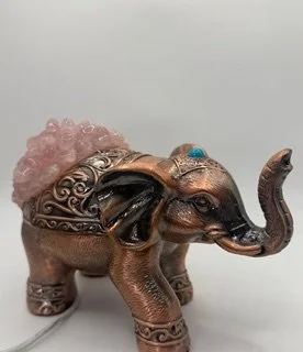 Rose Quartz Crystal Elephant