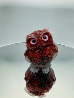 Red Agate Owl Figurine