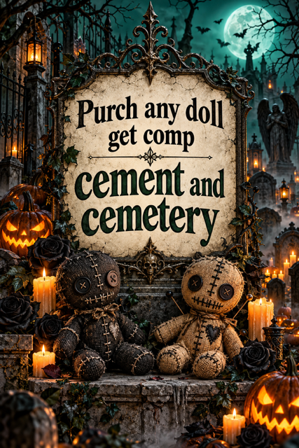 🔮 Purchase ANY Doll Work and Receive COMPLIMENTARY Cement & Cemetery Work!