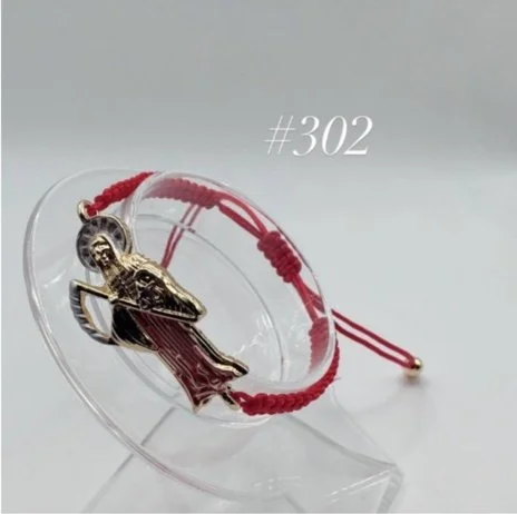 SANTA MUERTE RED STRING BRACELET