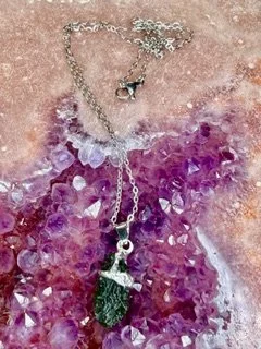 Moldavite Pendant Necklace