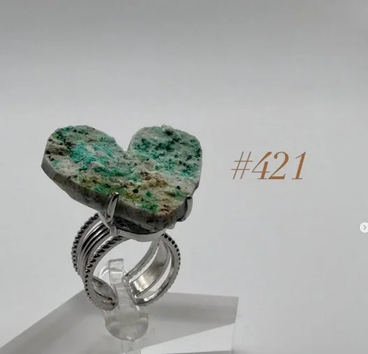 Malachite Heart Ring