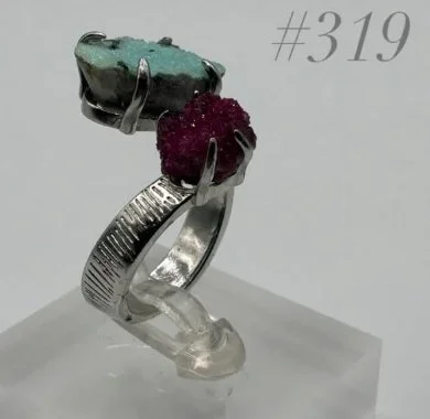 Ruby & Blue Aventurine Ring