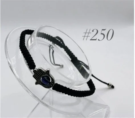 EVIL EYE HAMSA BLACK STRING BRACELET