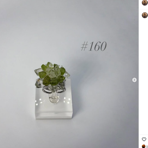 Clear Quartz and Peridot