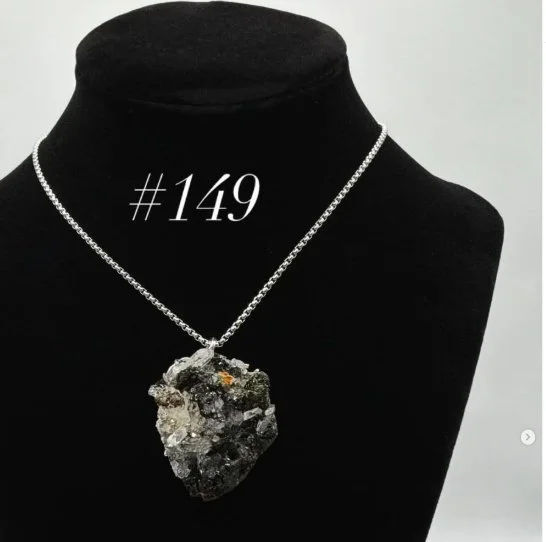 Clear Quartz with Green Epidote Necklace
