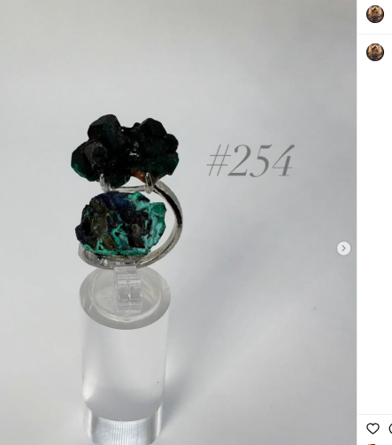 Chrysocolla + Azurite Ring