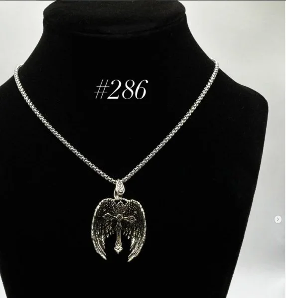 Angel Wings Cross Necklace