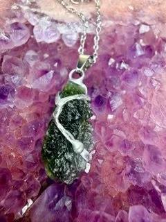 Moldavite Pendant Necklace