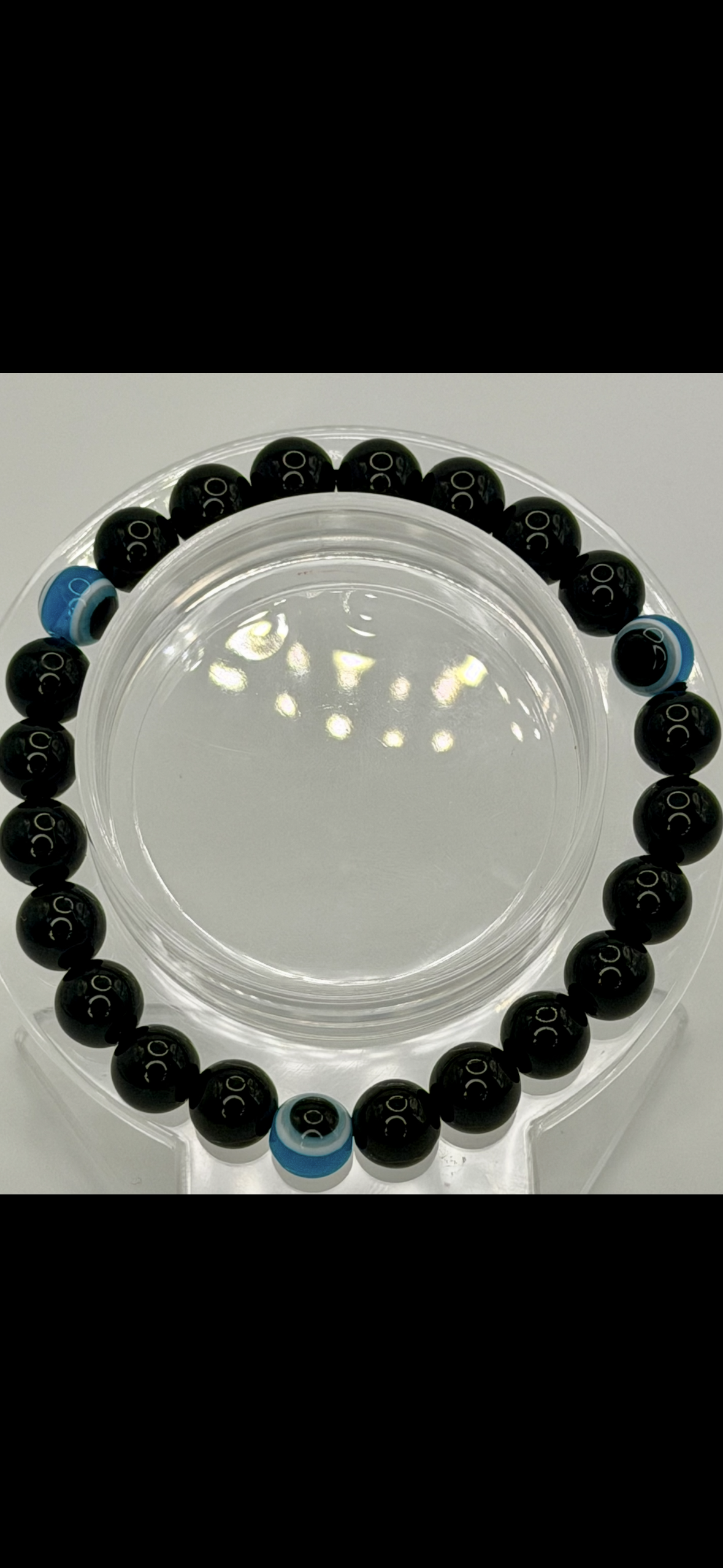 Black Onyx with Evil Eye Beads