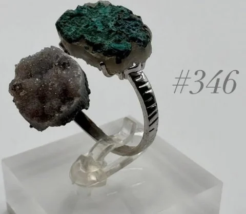 Sugar Quartz & Malachite Ring