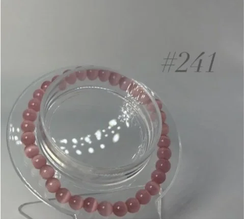 PINK CAT’S EYE (FIBER OPTIC GLASS)