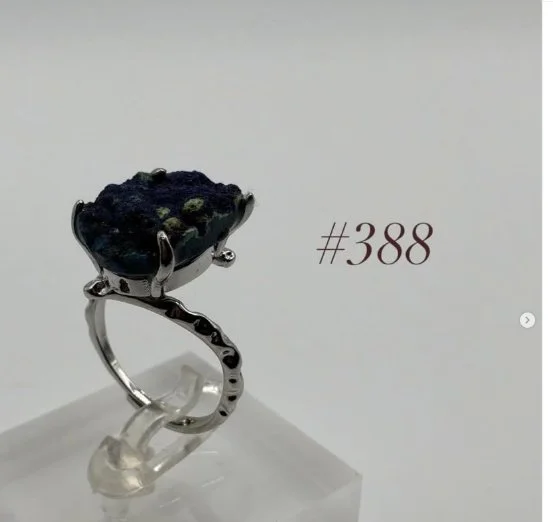 Azurite with Malachite Ring
