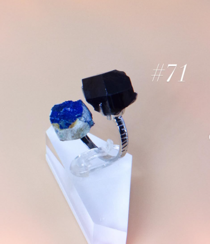 Black Obsidian + Blue Azurite