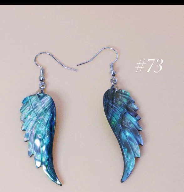 Abalone Angel Wing Earrings