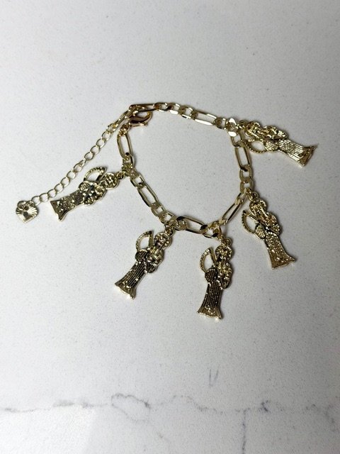 Gold-Plated Angel Charm Bracelet