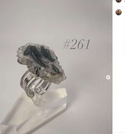 Green Phantom Quartz Ring
