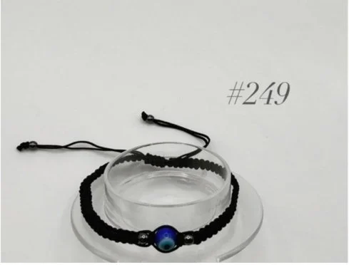 EVIL EYE HAMSA BLACK STRING BRACELET