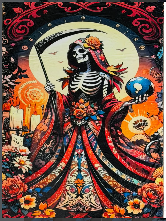 Santa Muerte Blankets