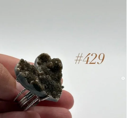  Brown Sugar Druzy Quartz Ring