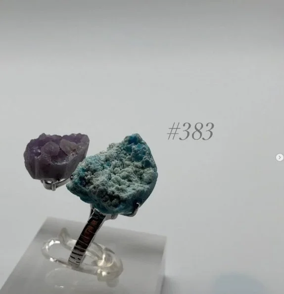 Amethyst & Gibbsite Ring