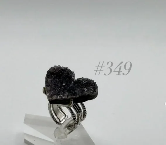Amethyst Druzy Heart