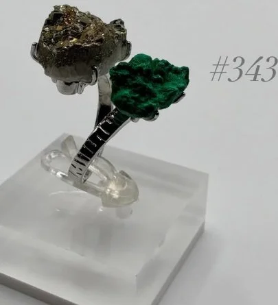 Malachite & Pyrite Ring