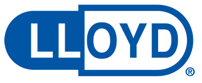 Lloyds logo in dark blue with the company name enclosed in a stylized oval.