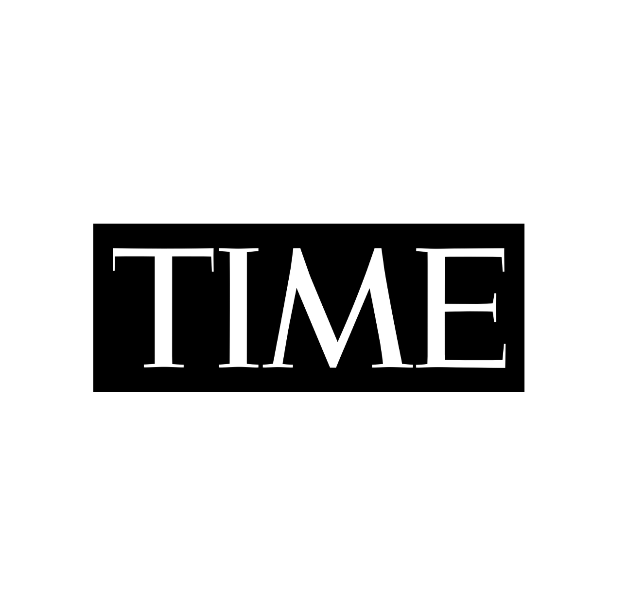 The TIME magazine logo in black and white with the word 'TIME' in white capital letters on a black rectangular background.