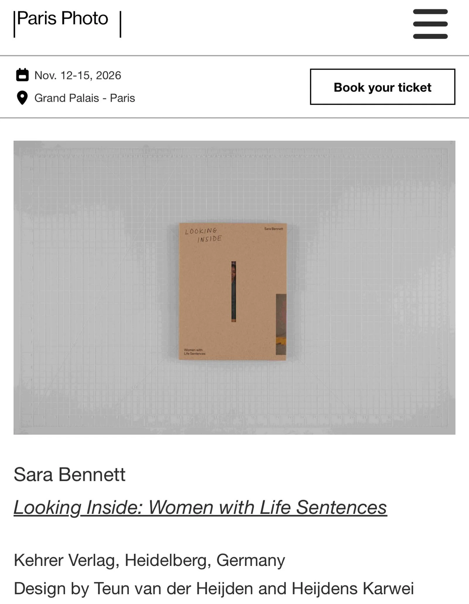 Congratulations @sarabennettbrooklyn for making the 2026 SHORTLIST, First Photobook Award, Paris Photo - Aperture PhotoBook Awards !! So well deserved🌟 
Your commitment to your subjects is unwavering.

&ldquo;Looking Inside: Women with Life Sentence