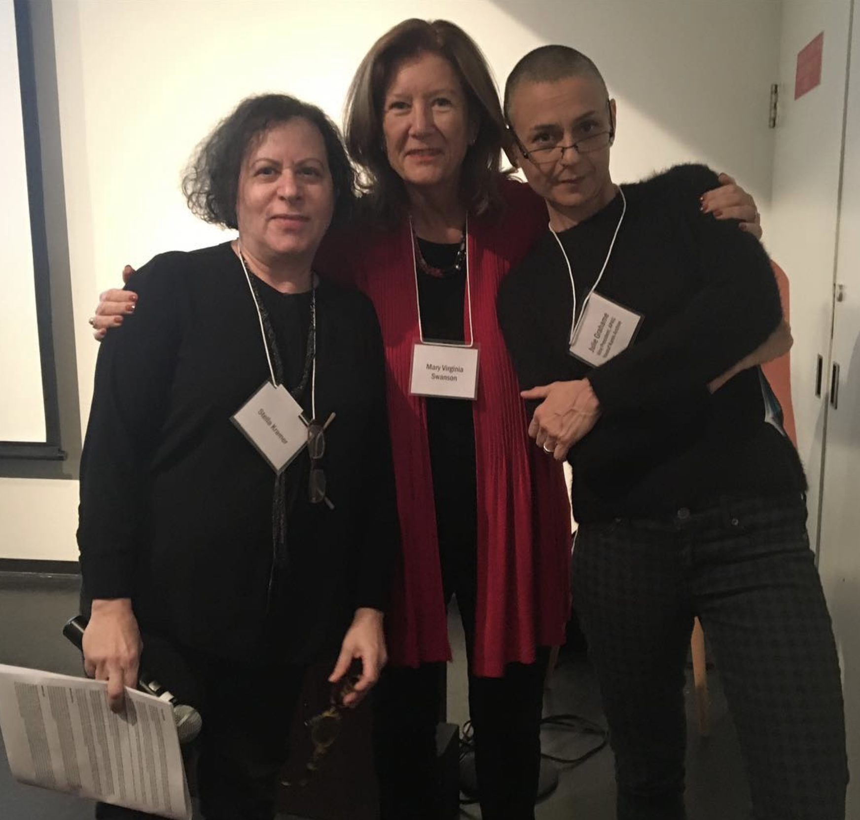 December 8, 2018 - 

Seen at #apag2018: Here I am with two smart women: Stella Kramer (l) and Julie Grahame (r) at APAG’s 2018 NYC Seminar -we three made for a terrific trio presentation if I do say so myself. Today the participants also heard from m