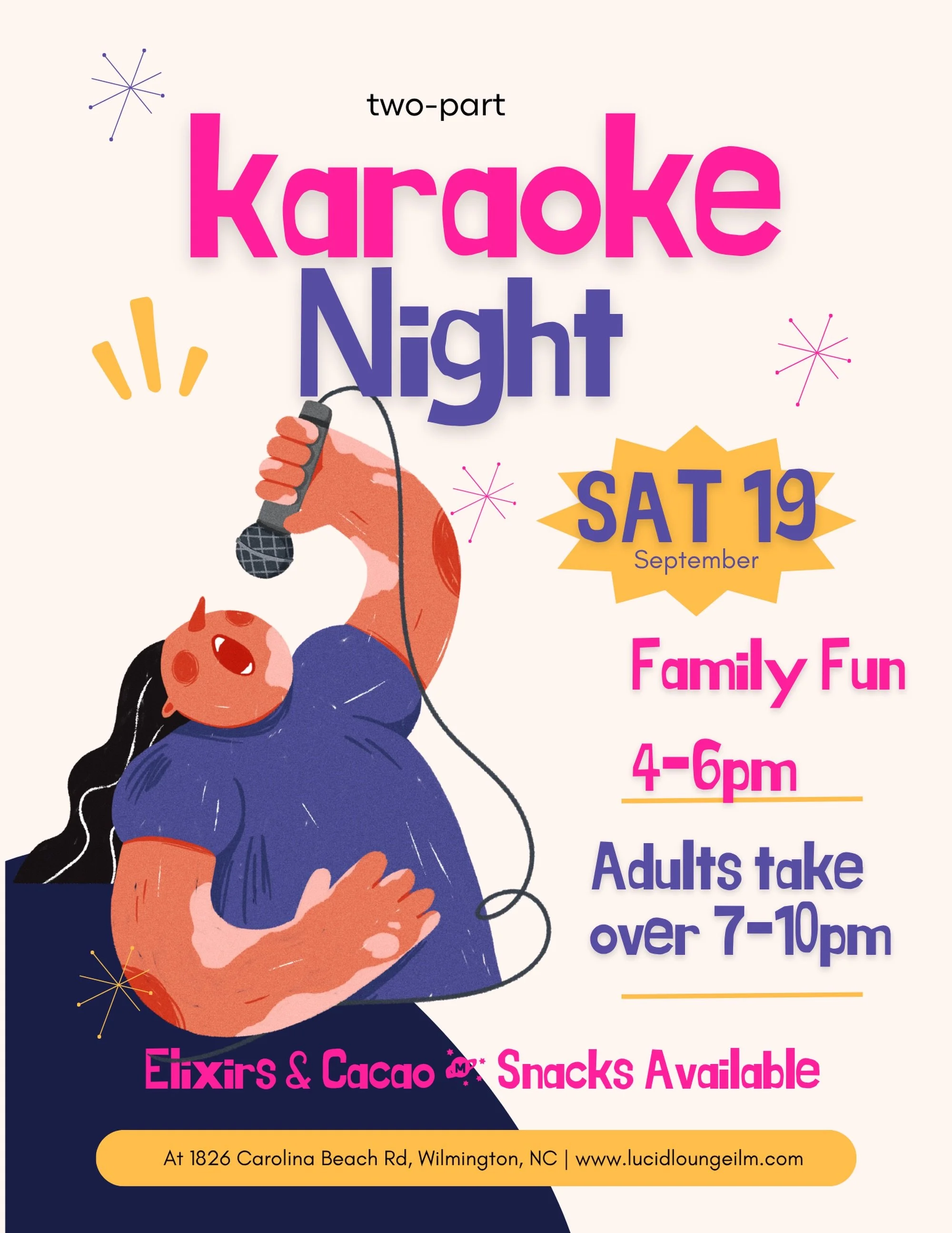 Rainy Saturday plans = handled ☔️🎤✨

Come hide from the weather and sing dramatically into a microphone with us tonight.

4&ndash;6pm: Family Fun Karaoke
Bring the kiddos, pick your anthem, zero talent requirements.

7&ndash;10pm: Adults take over ?